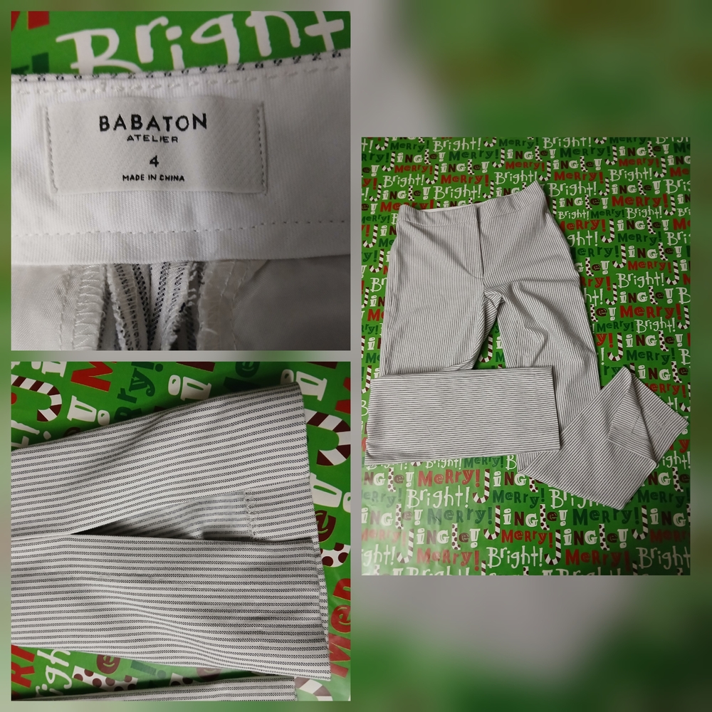 Babaton Atelier Trouser Pants  Striped Size 4 EUC
